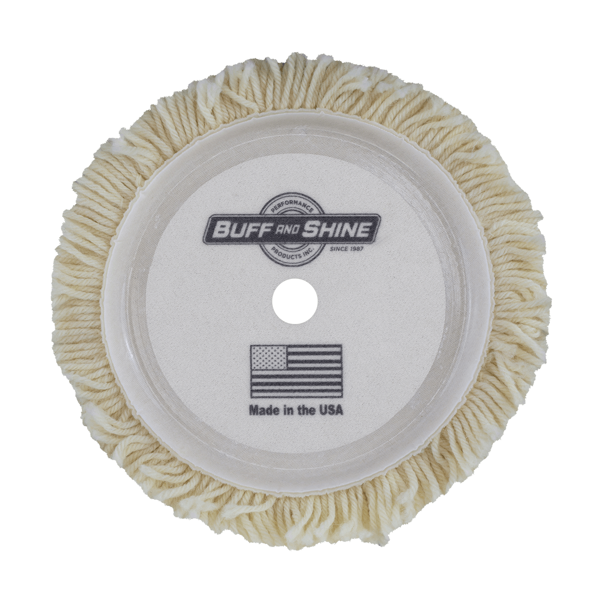 7504G - 7.5" 100% Natural Wool (4 Ply Twist) Grip Wool Pad - Cutting