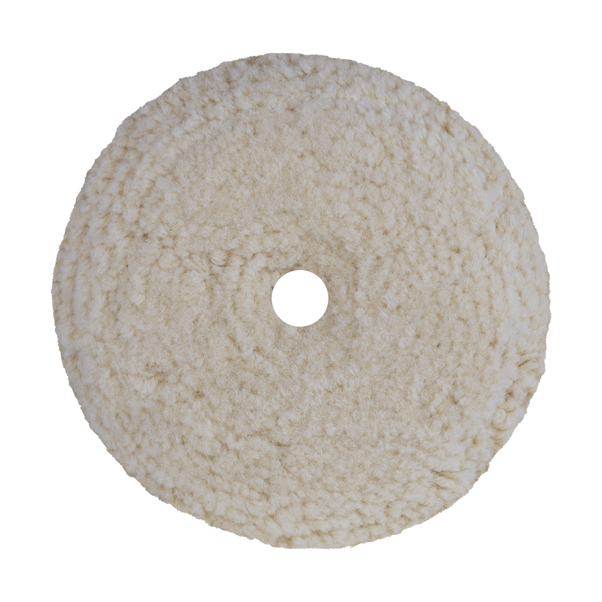 7504N - 7.5" 100% Natural Wool (4 Ply Twist) Bolt-On Wool Pad - Cutting