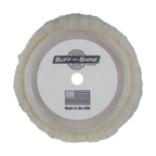 7510G - 7.5" White Knitted Wool Blend Grip Wool Pad - Finishing