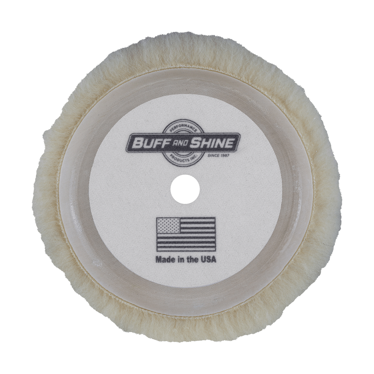 7510G - 7.5" White Knitted Wool Blend Grip Wool Pad - Finishing
