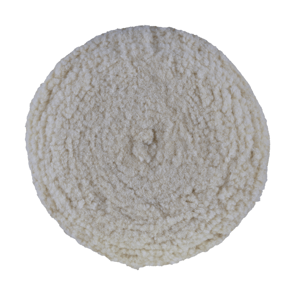 752R - 7.5" 100% Natural Wool (4 Ply Twist) Grip Wool Pad with Center Ring - Cutting