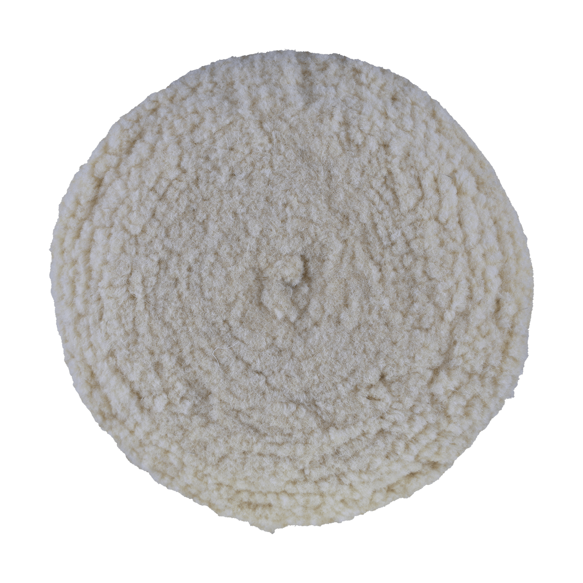 752R - 7.5" 100% Natural Wool (4 Ply Twist) Grip Wool Pad with Center Ring - Cutting