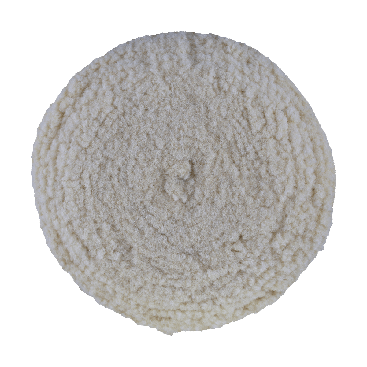 753R - 7.5" 100% Natural Wool (4 Ply Twist) Grip Wool Pad with Center Ring - Cutting