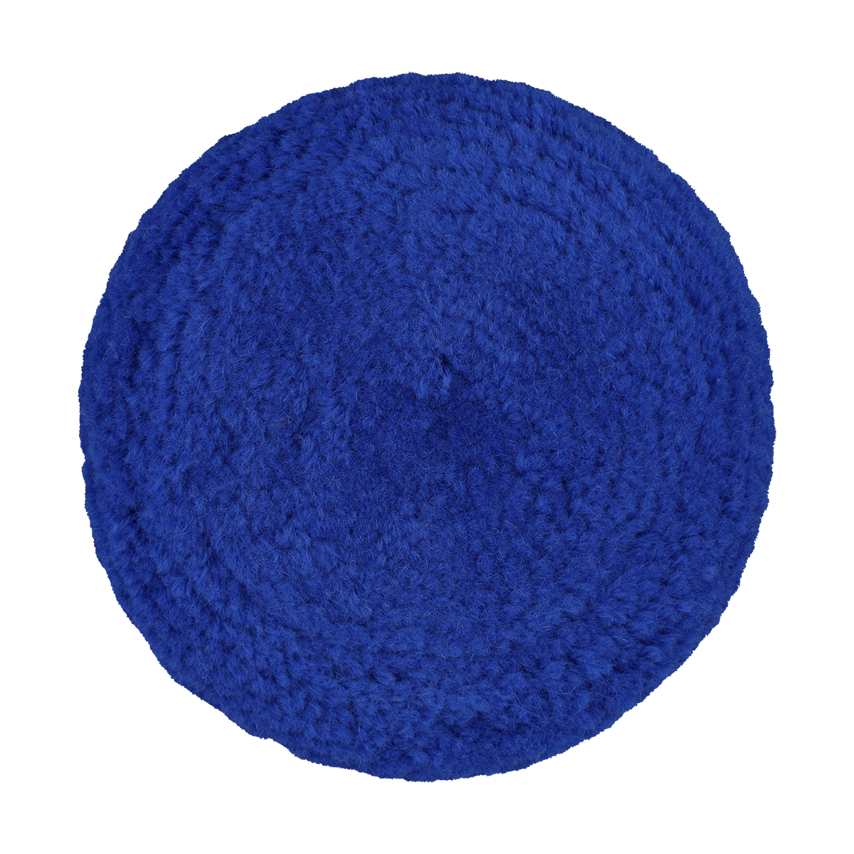 753RB - 7.5" 100% Blue Wool (4 Ply Twist) Grip Wool Pad with Center Ring - Cutting