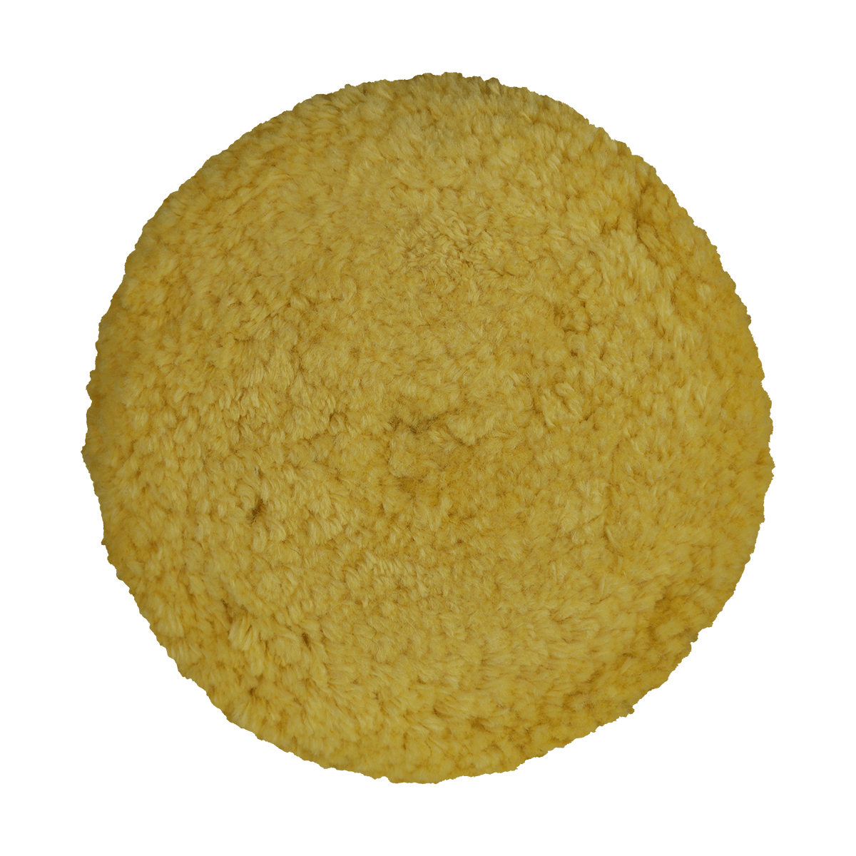 753RY - 7.5" Yellow Wool Blend (4 Ply Twist) Grip Wool Pad with Center Ring - Polishing