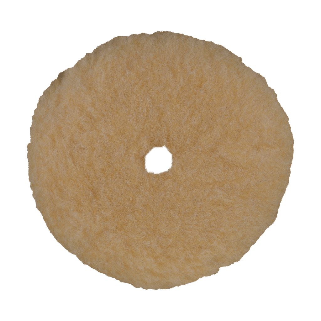 7550G - 7.5" Yellow Knitted Wool Blend Grip Wool Pad - Polishing