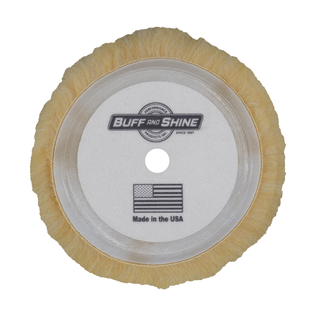 7550G - 7.5" Yellow Knitted Wool Blend Grip Wool Pad - Polishing
