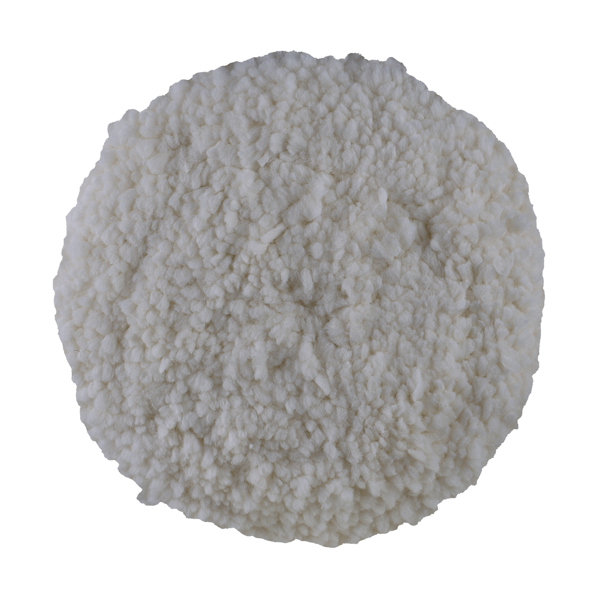 802NS - 8" White Wool Blend (Single Ply) Double Sided Wool Pad - Light Cutting