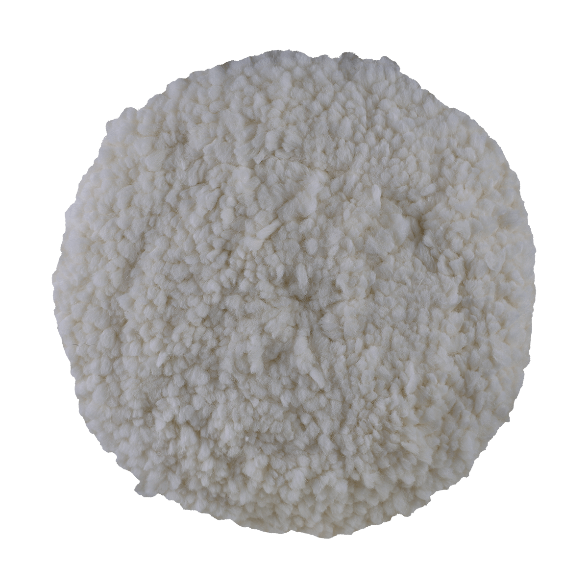 803NS - 8" White Wool Blend (Single Ply) Double Sided Wool Pad - Light Cutting