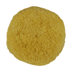 803NY - 8" 100% Natural Wool / Yellow Wool Blend (4 Ply Twist) Double Sided Wool Pad - Cutting/Polishing