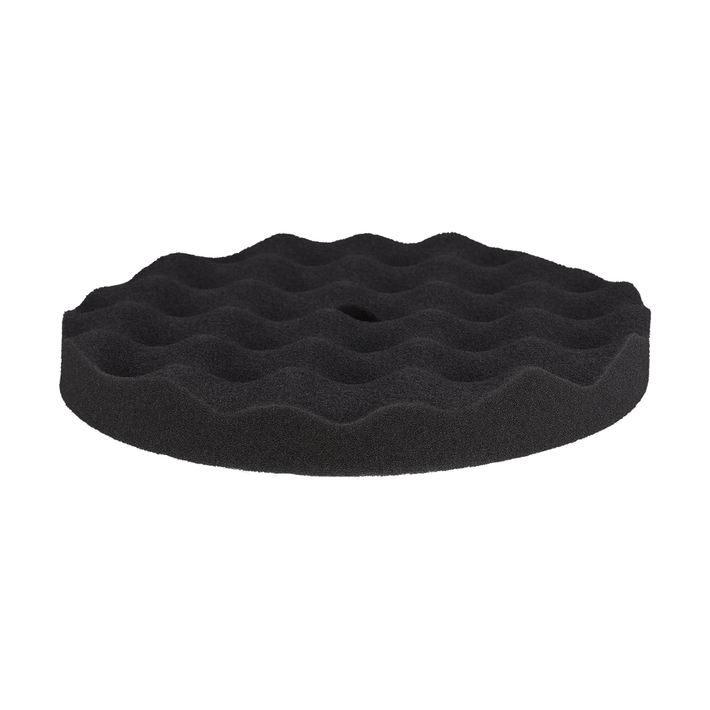 820FBW - 8" Black Soft Convoluted Foam Pad - Final Finishing
