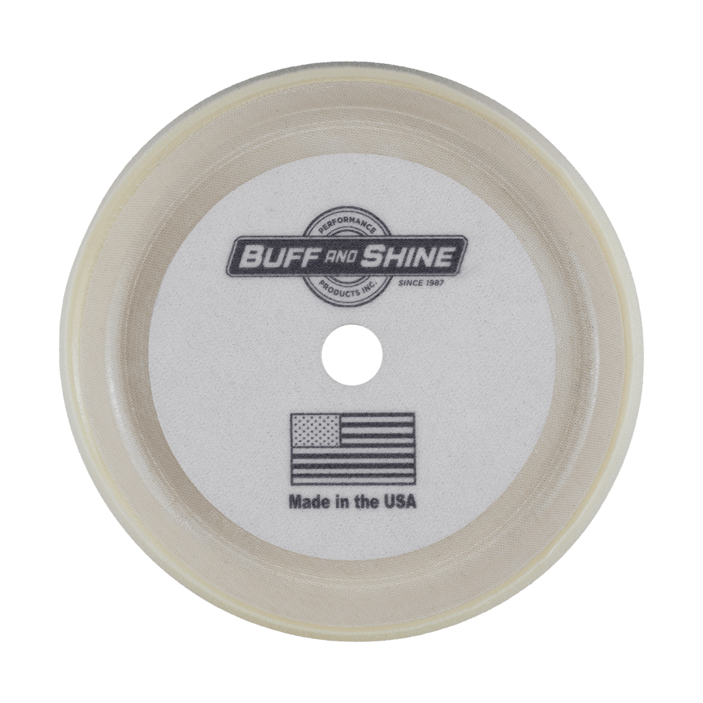 8529G - 8" White Soft Curved Edge Foam Pad - Final Finishing