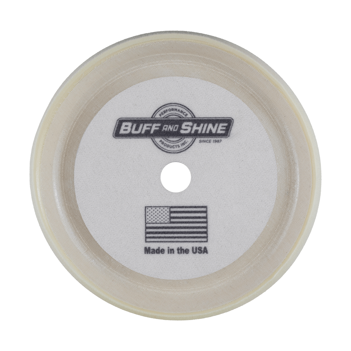 8529G - 8" White Soft Curved Edge Foam Pad - Final Finishing