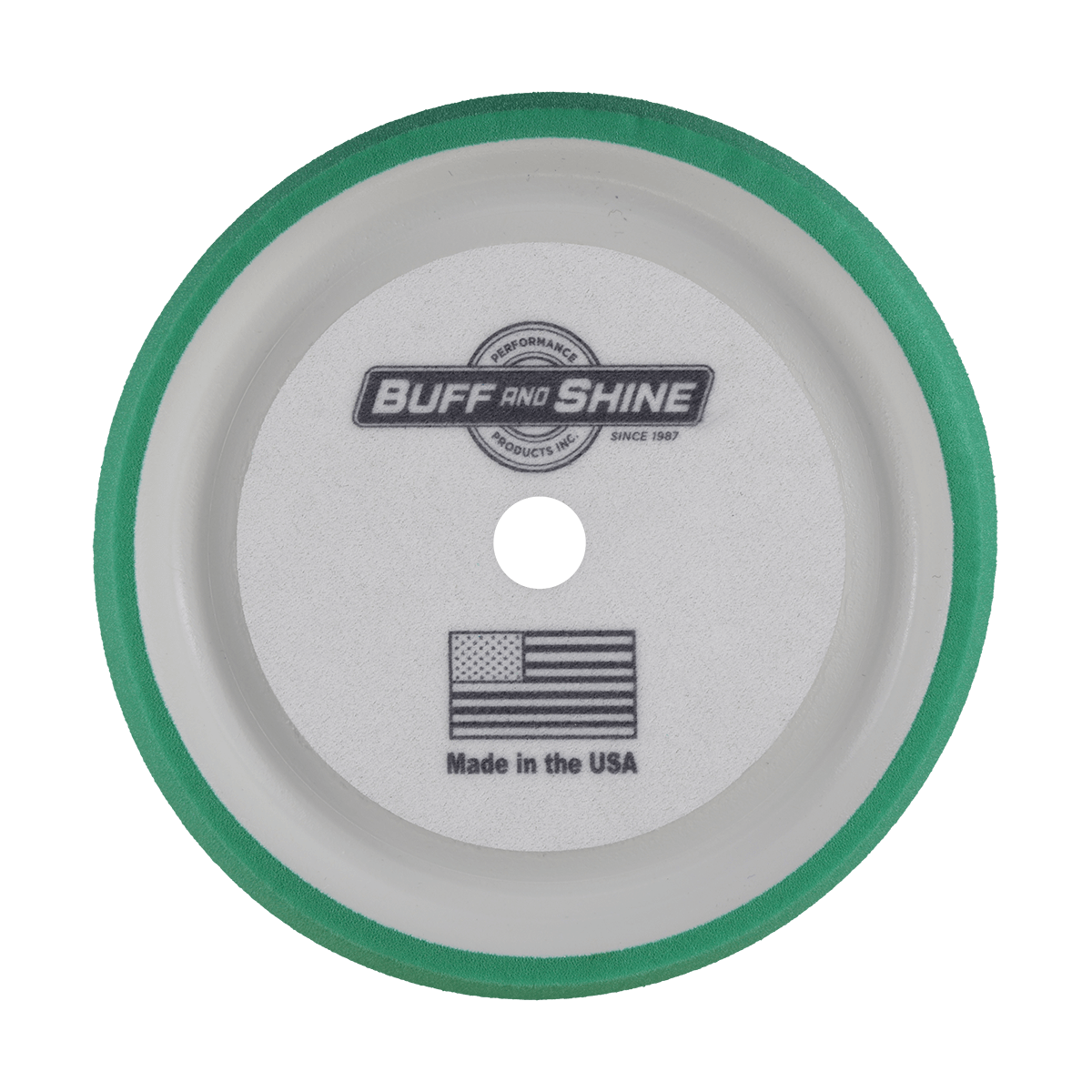8540G - 8" Green Soft Curved Edge Foam Pad - Medium Cut