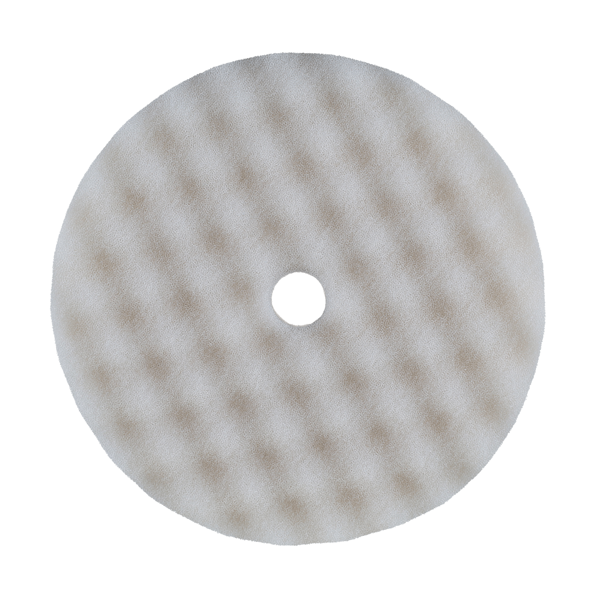899FBMW - 8" White Coarse Mini Convoluted Foam Pad - Cutting