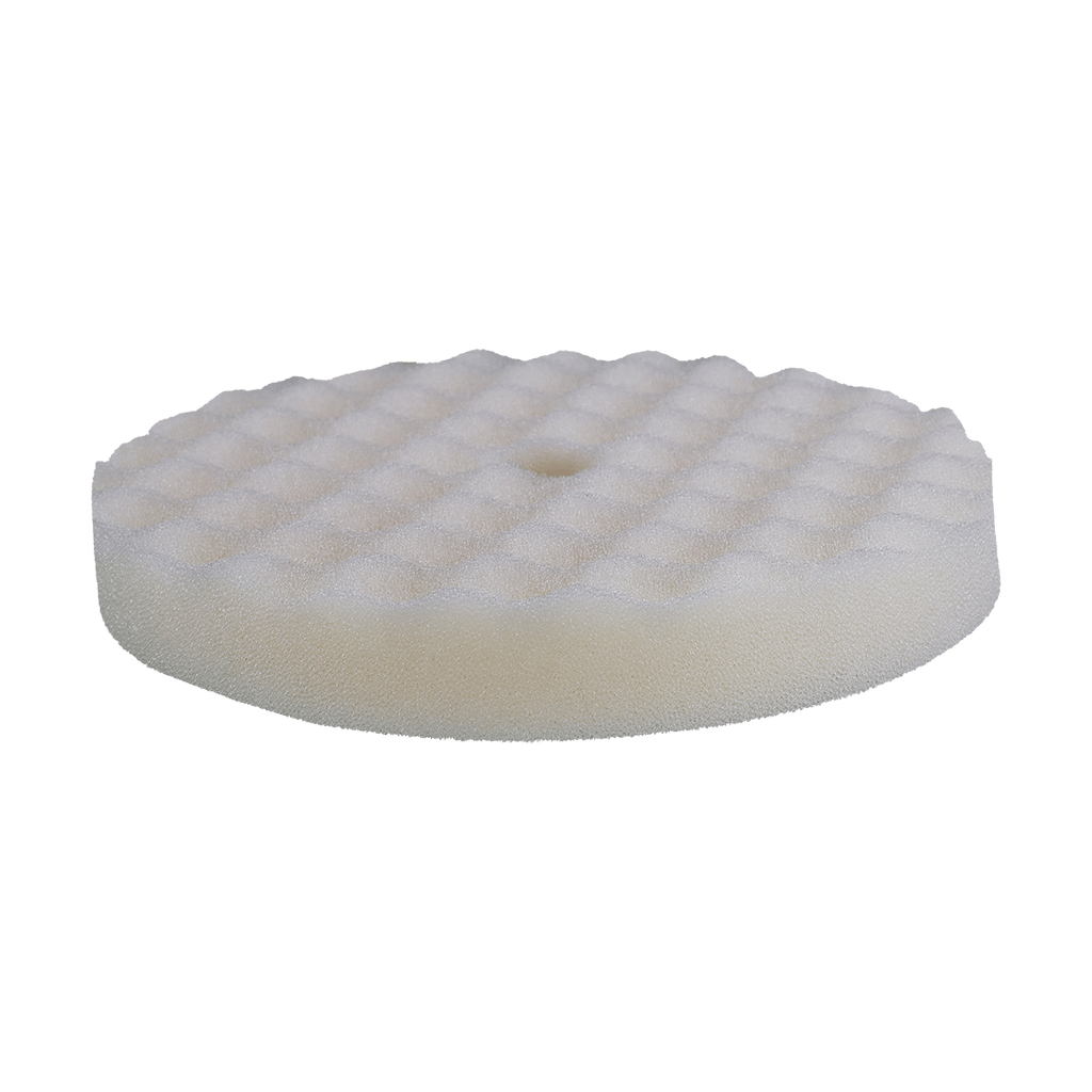 899FBMW - 8" White Coarse Mini Convoluted Foam Pad - Cutting