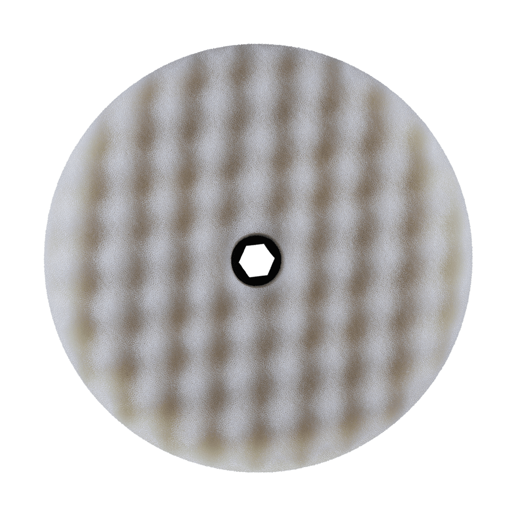 899SP - 8" White Coarse Foam Double Sided Snap Pad - Cutting