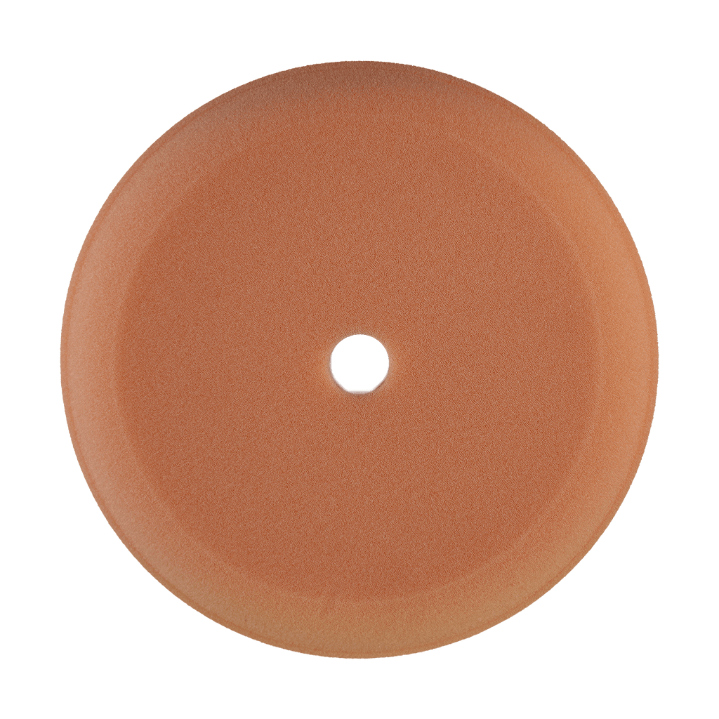 980G - 9" Orange High Density Contour Foam Pad - Heavy Polishing