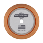 980G - 9" Orange High Density Contour Foam Pad - Heavy Polishing