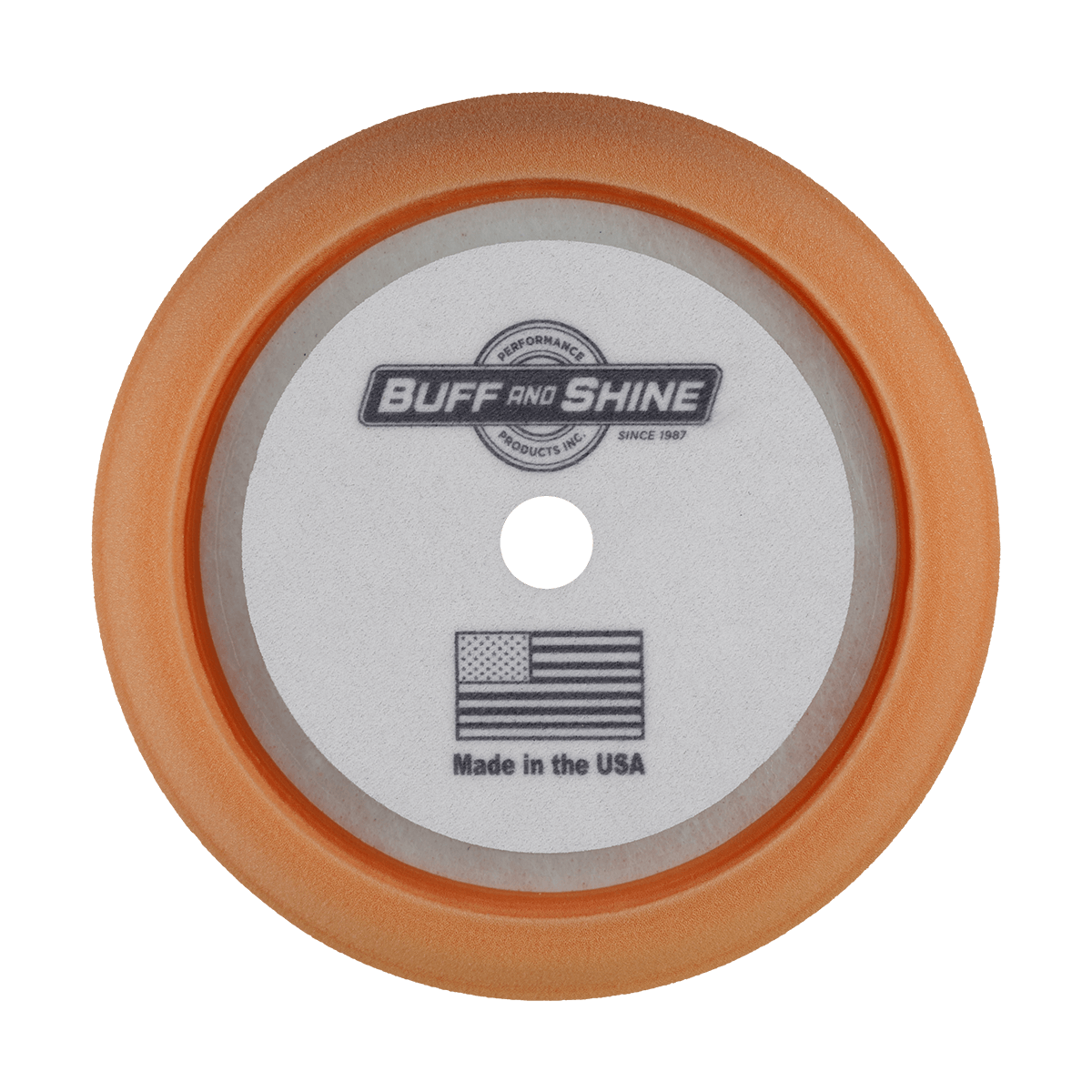 980G - 9" Orange High Density Contour Foam Pad - Heavy Polishing