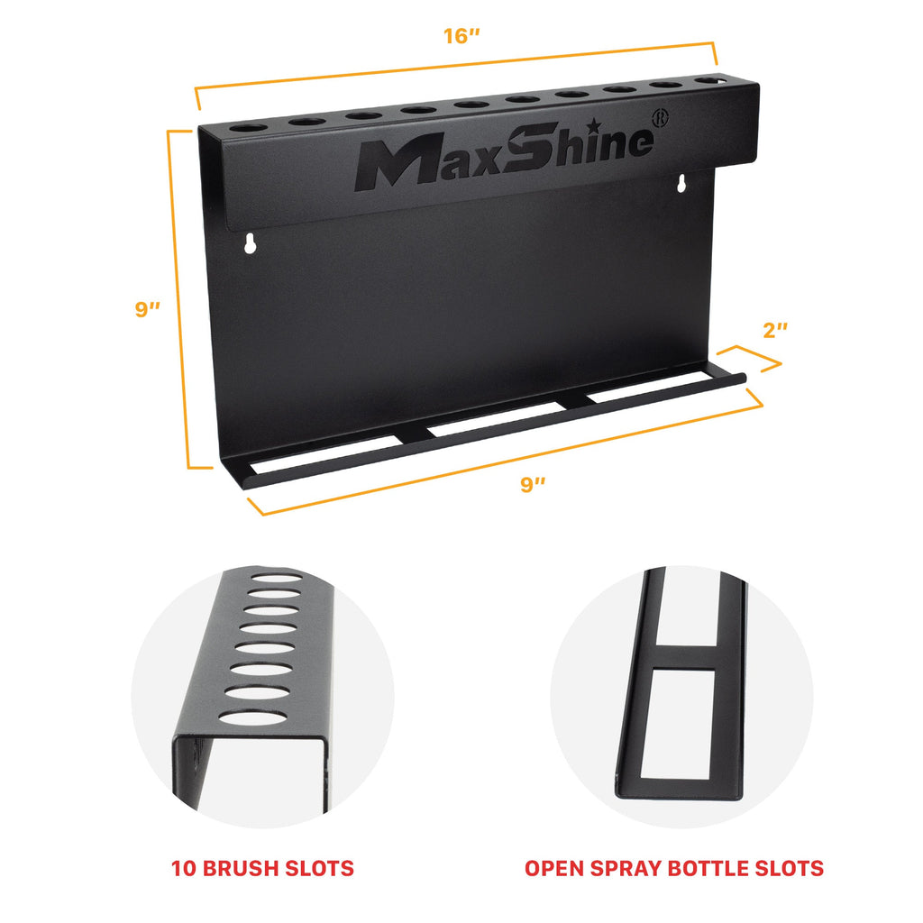 Wall Mount Tool Holder | Brush and Trigger Bottle Holder