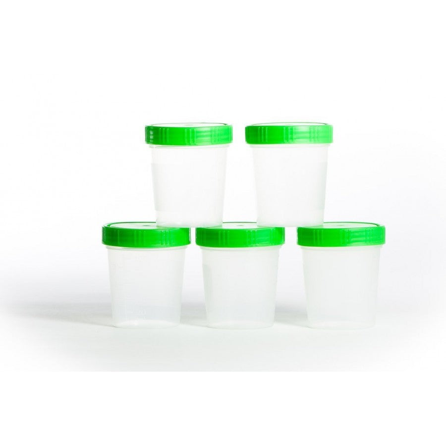 Plastic Beaker with Green Lid (Pack of 10)