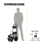 3,800 PSI 2.5 GPM Cold Water Gas Pressure Washer with Honda GX200 Engine and CP Triplex Pump - B3865HA