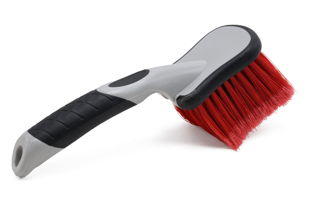 [Short Handle Brush] (Flagged Nylon Brsitle) - Red