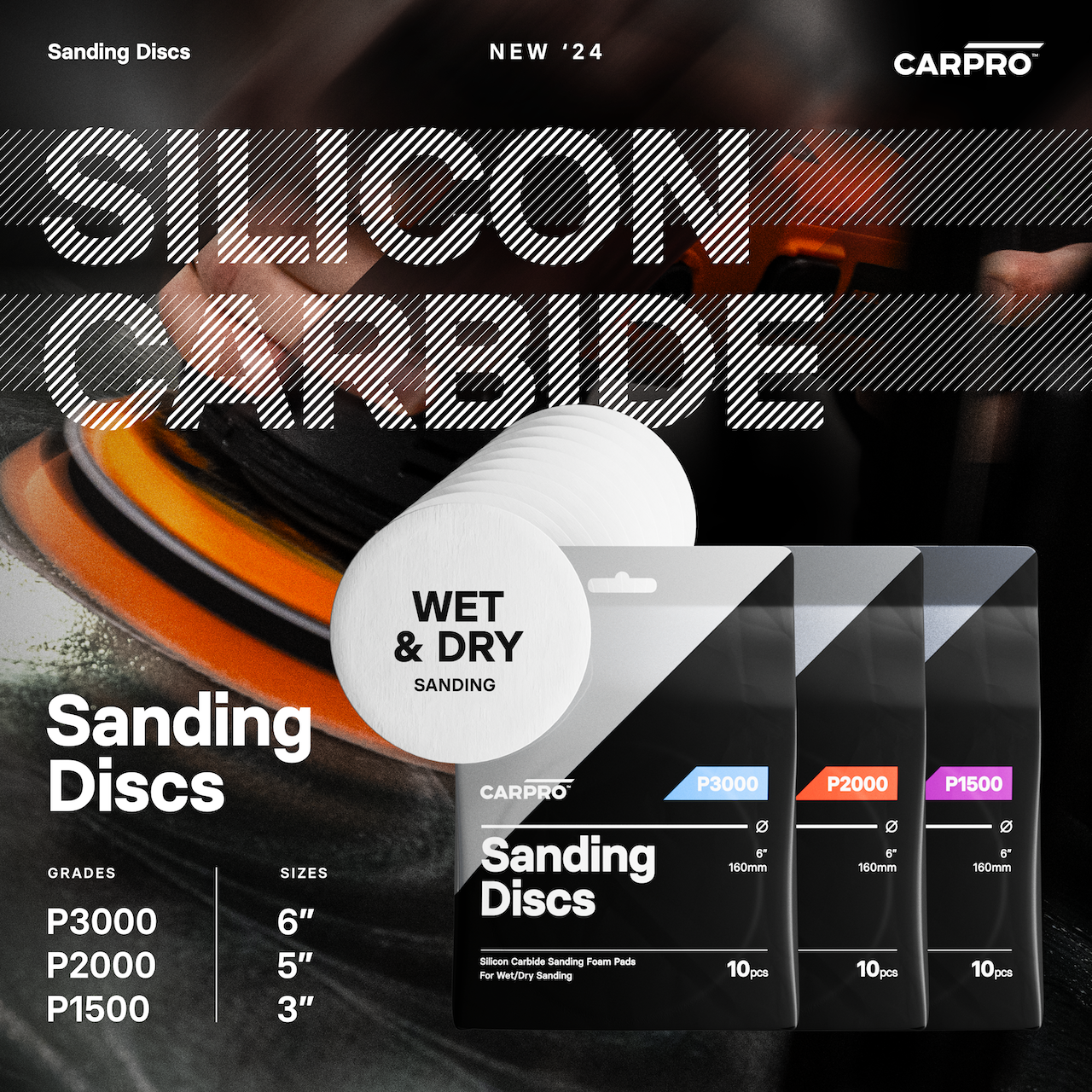 CARPRO Silicon Carbide Sanding Disc 10pk