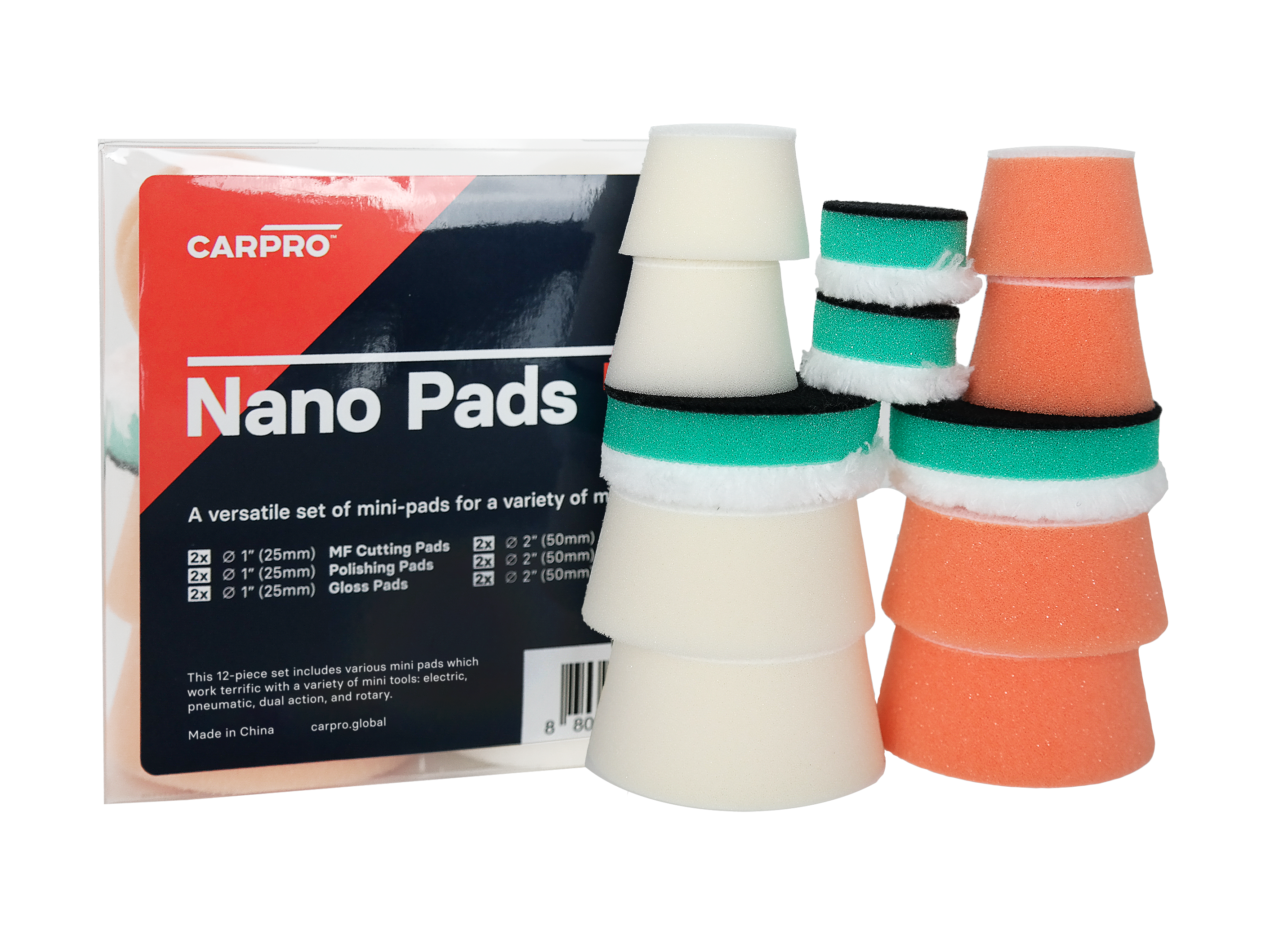 CARPRO 1" & 2" Nano Pads Kit  (12 pk)