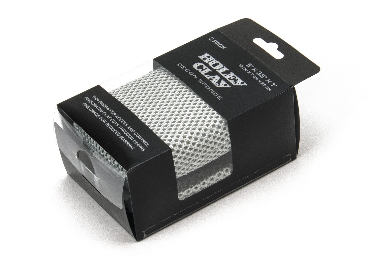 CASE [Holey Clay] Thin Perforated Decon Sponge (5"x3.5"x1") (48/2-packs, 96 total)