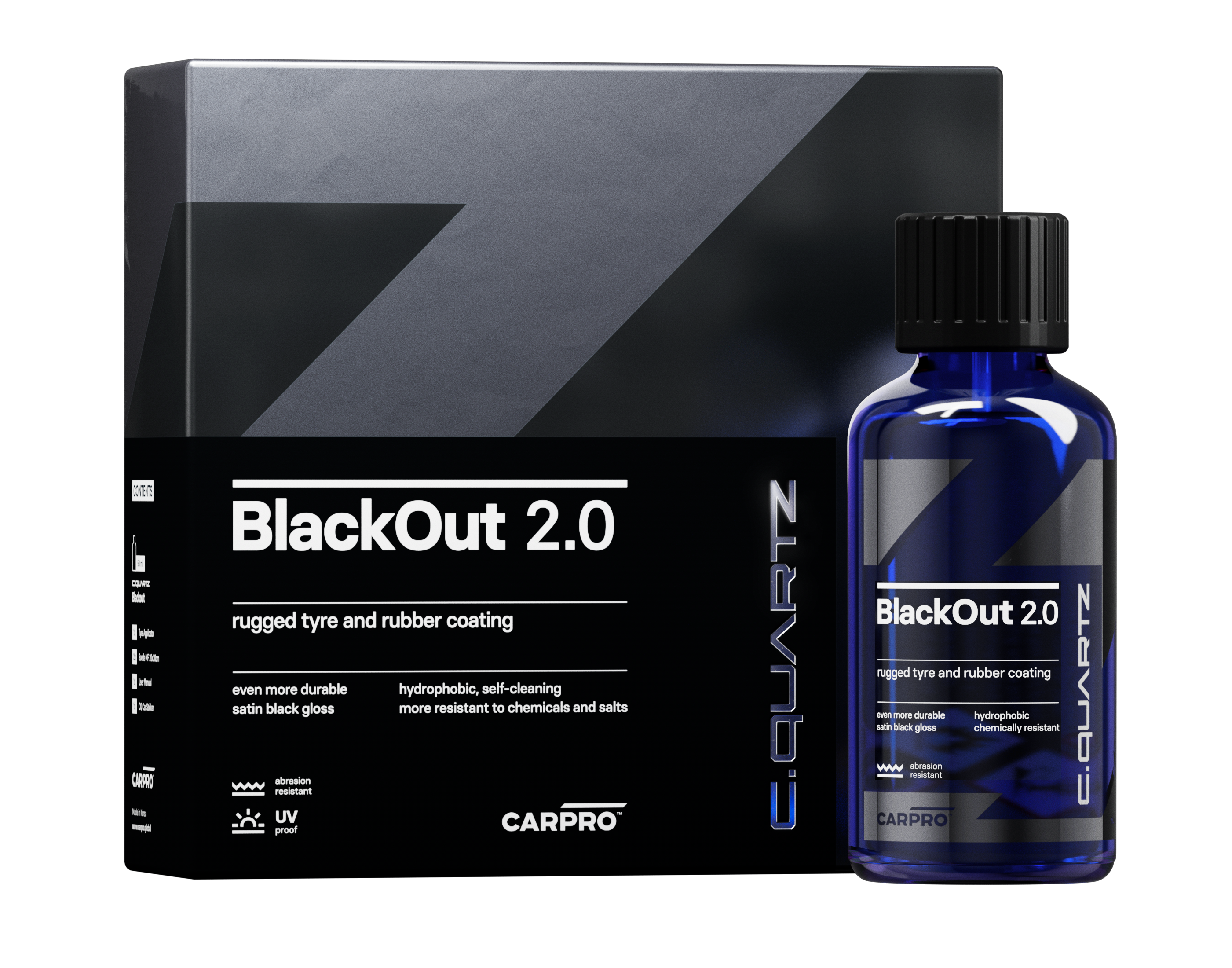 CQUARTZ BlackOut 2.0 Tire & Rubber Coating