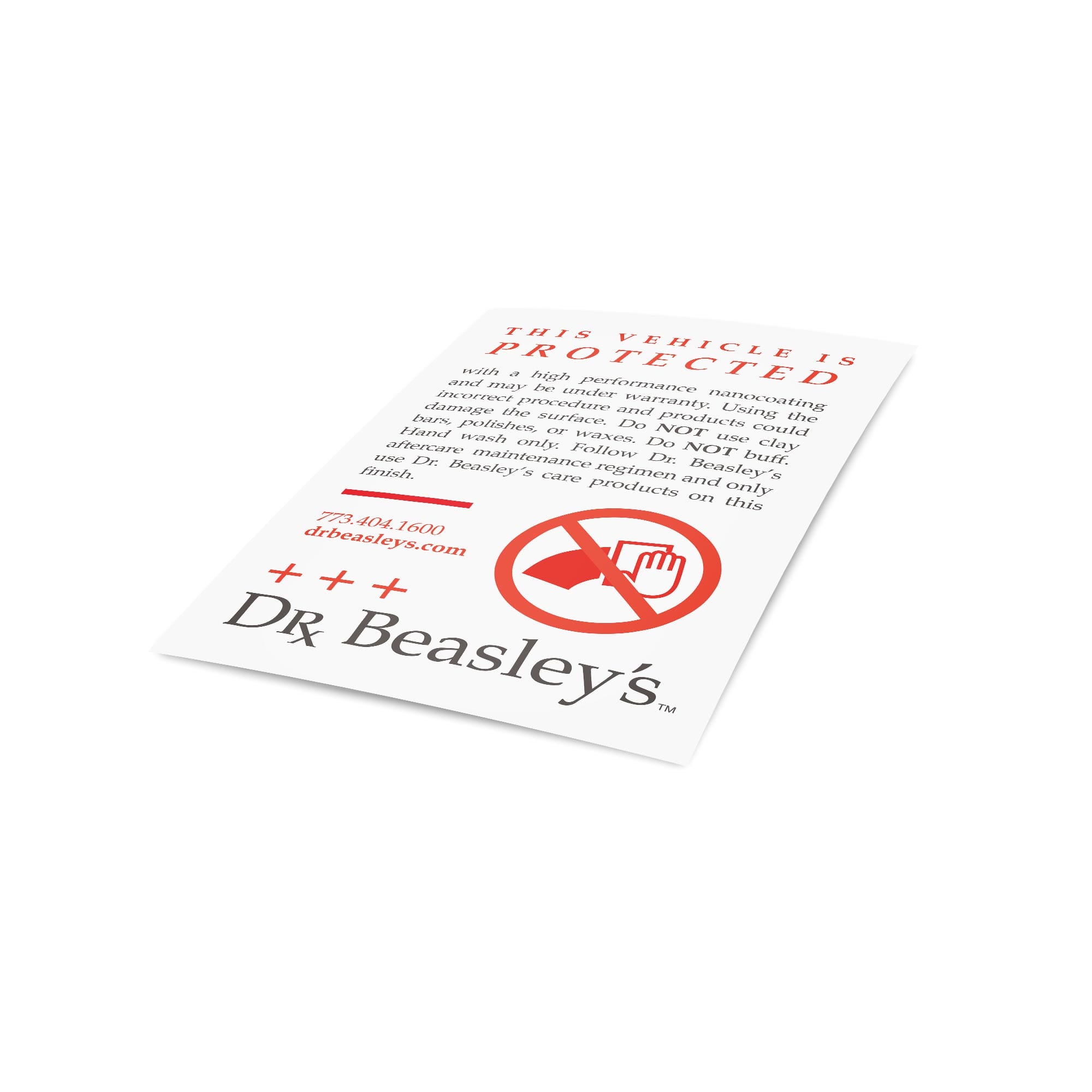 Ceramic Coating Door Jamb Sticker — Gloss