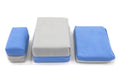 [Saver Applicator] Suede Microfiber Applicator Sponge with Plastic Barrier - Blue & Gray - 12 pack