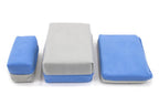 [Saver Applicator] Suede Microfiber Applicator Sponge with Plastic Barrier - Blue & Gray - 12 pack