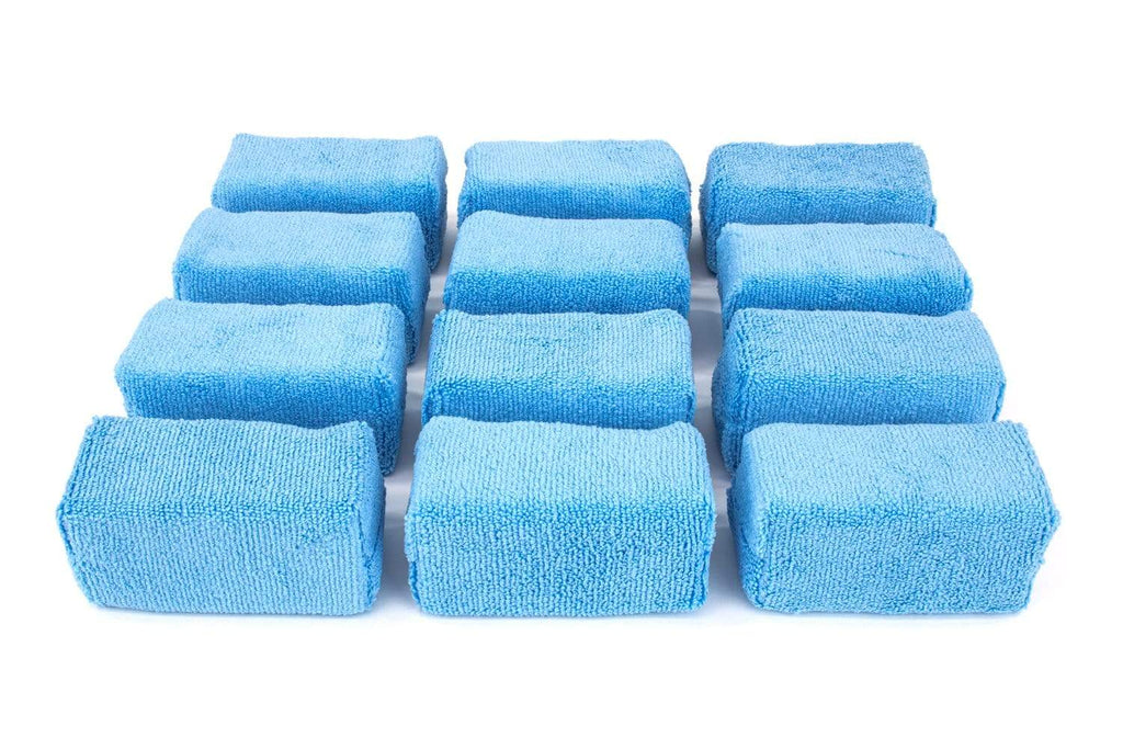 [Block Sponge] Narrow Microfiber Terry Sponge Applicator (4 in. x 2 in. X 2 in.) 12 pack