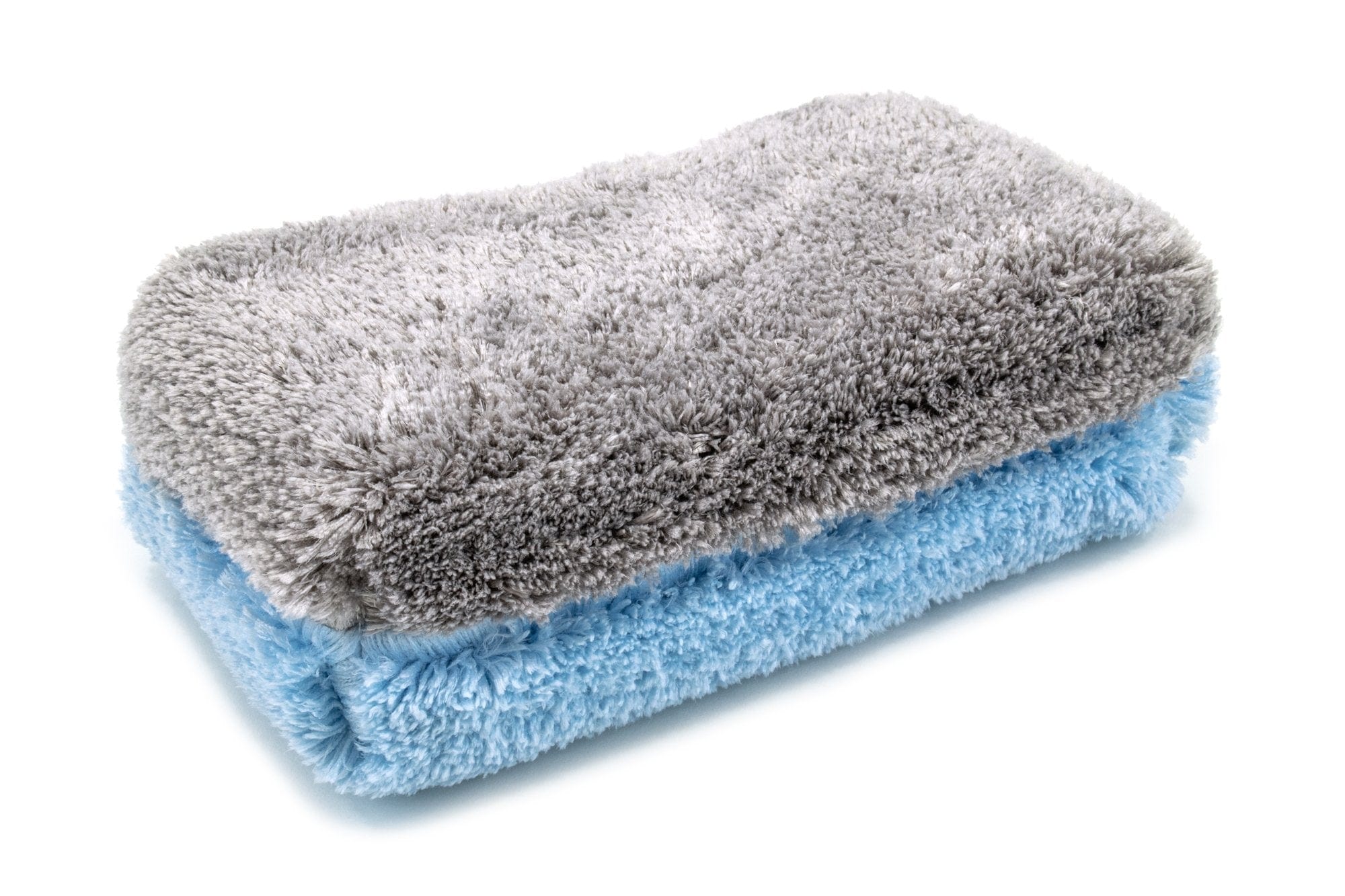 [Block Party] Microfiber Wash Sponge (4.5" x 8" x 2.5") Blue/Gray - 1 pack