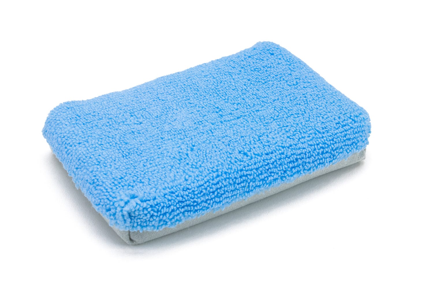 Thin [Saver Applicator] Half/Half Microfiber Coating Applicator Sponge with Plastic Barrier (One Side Suede, One Side Terry)  - 12 pack