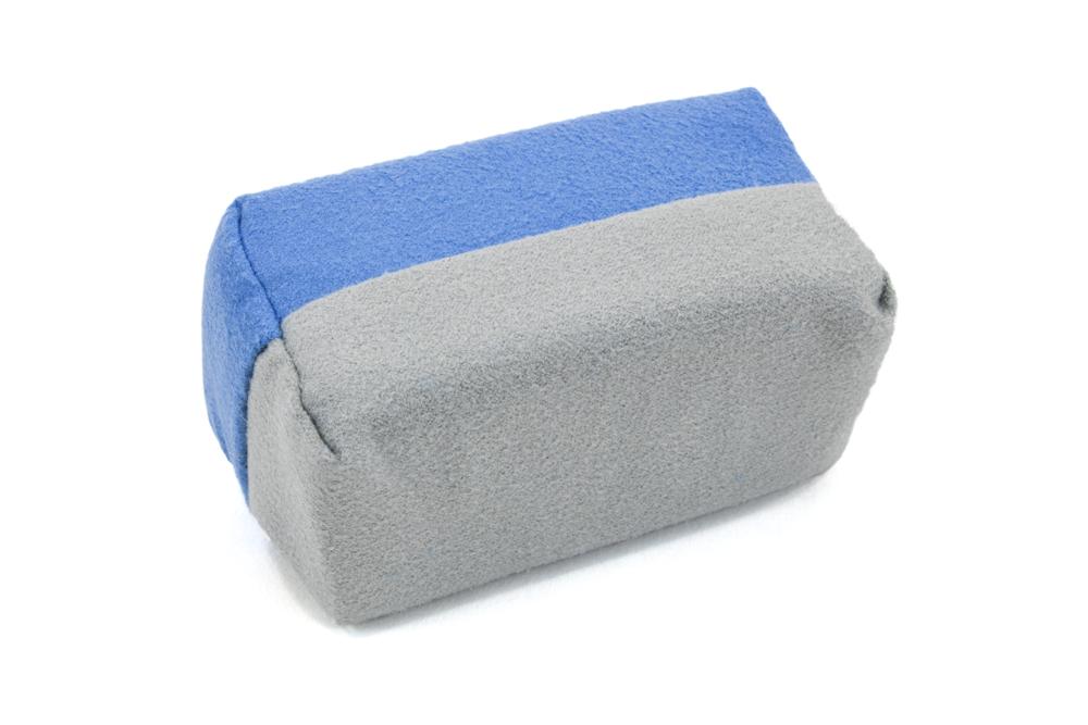 [Saver Applicator] Suede Microfiber Applicator Sponge with Plastic Barrier - Blue & Gray - 12 pack