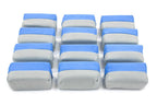 [Saver Applicator] Suede Microfiber Applicator Sponge with Plastic Barrier - Blue & Gray - 12 pack