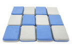 [Saver Applicator] Suede Microfiber Applicator Sponge with Plastic Barrier - Blue & Gray - 12 pack
