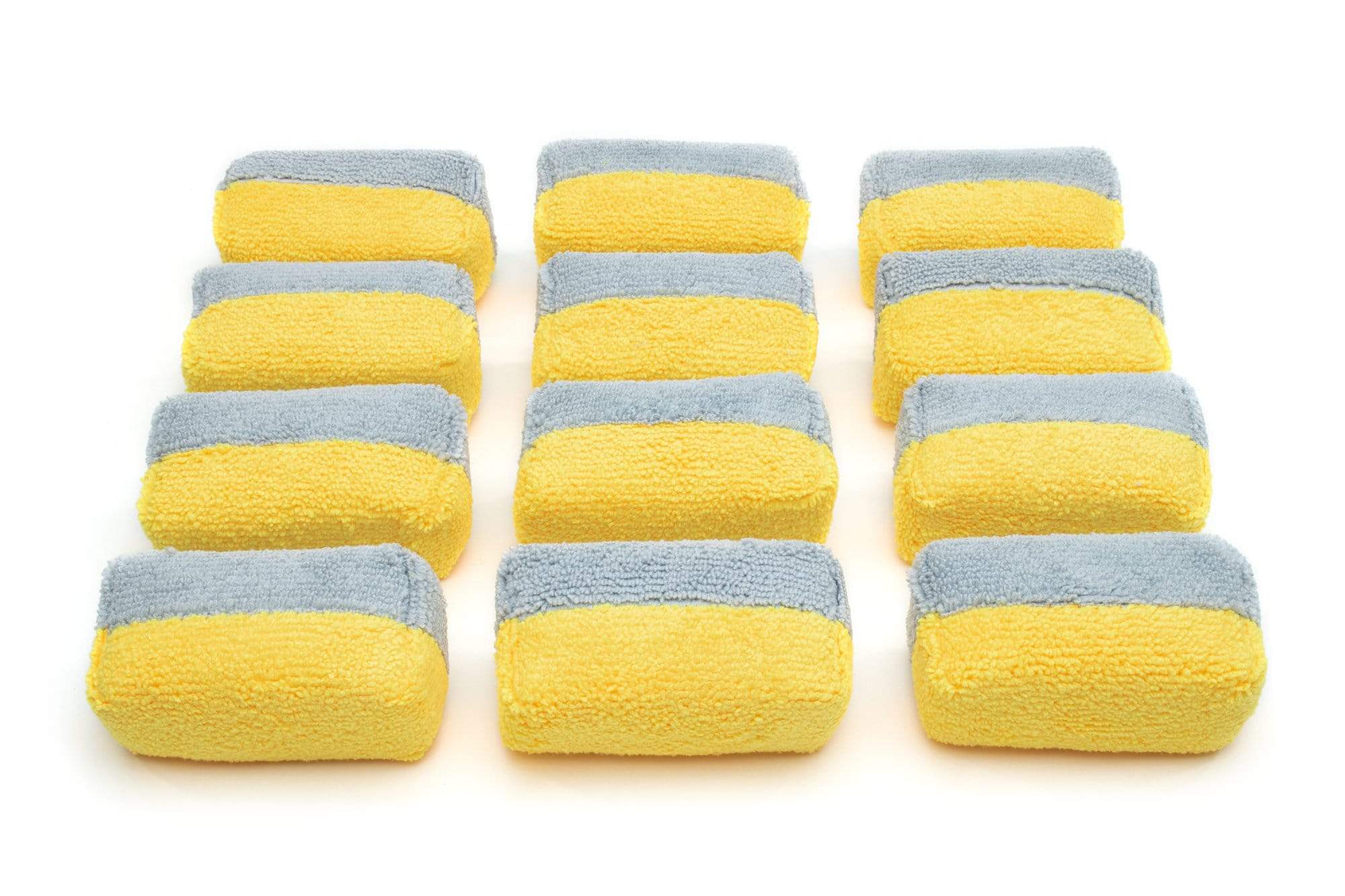 Mini [Saver Applicator] Terry Microfiber Coating Applicator Sponge with Plastic Barrier  - 12 pack