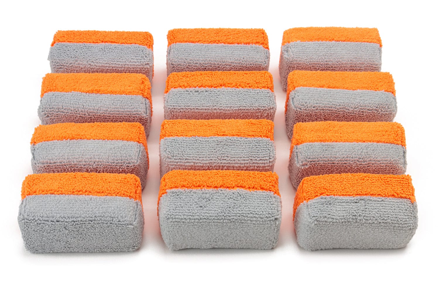Mini [Saver Applicator] Terry Microfiber Coating Applicator Sponge with Plastic Barrier  - 12 pack