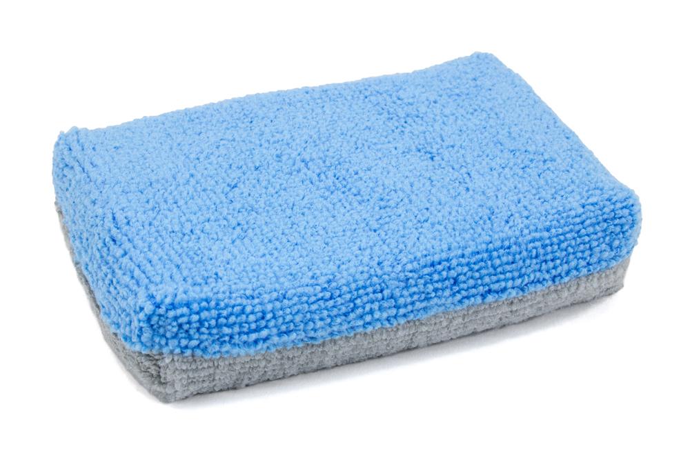 Thin [Saver Applicator] Terry Microfiber Coating Applicator Sponge with Plastic Barrier  - 12 pack