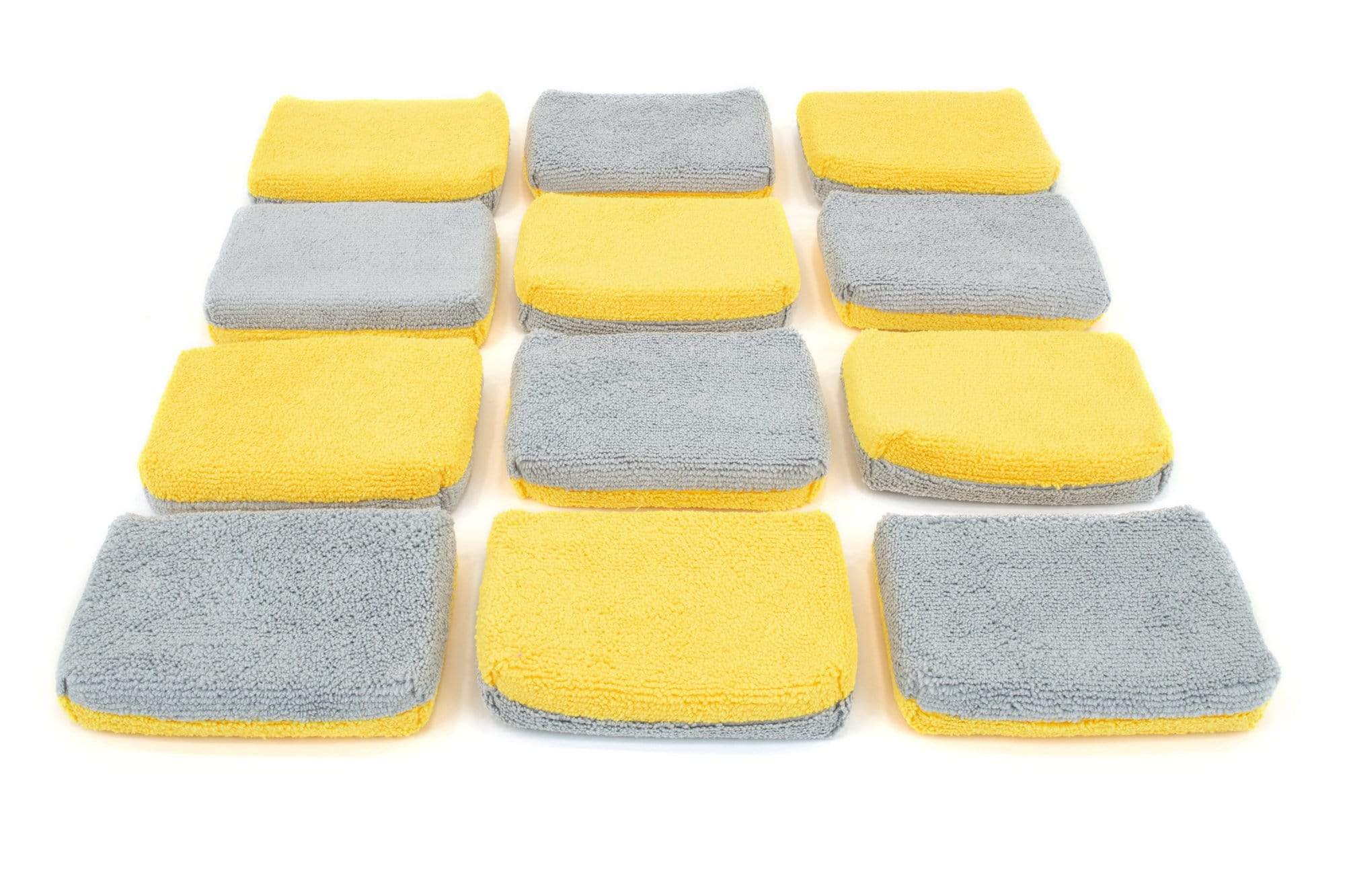 Thin [Saver Applicator] Terry Microfiber Coating Applicator Sponge with Plastic Barrier  - 12 pack