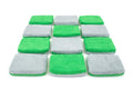 Thin [Saver Applicator] Terry Microfiber Coating Applicator Sponge with Plastic Barrier  - 12 pack
