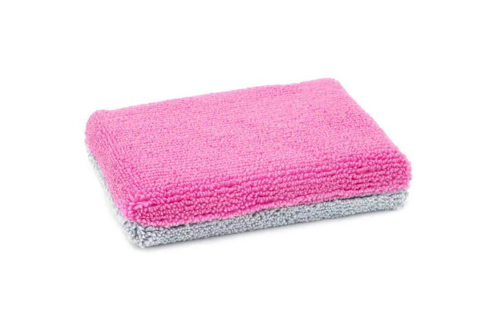 Thin [Saver Applicator] Terry Microfiber Coating Applicator Sponge with Plastic Barrier  - 12 pack