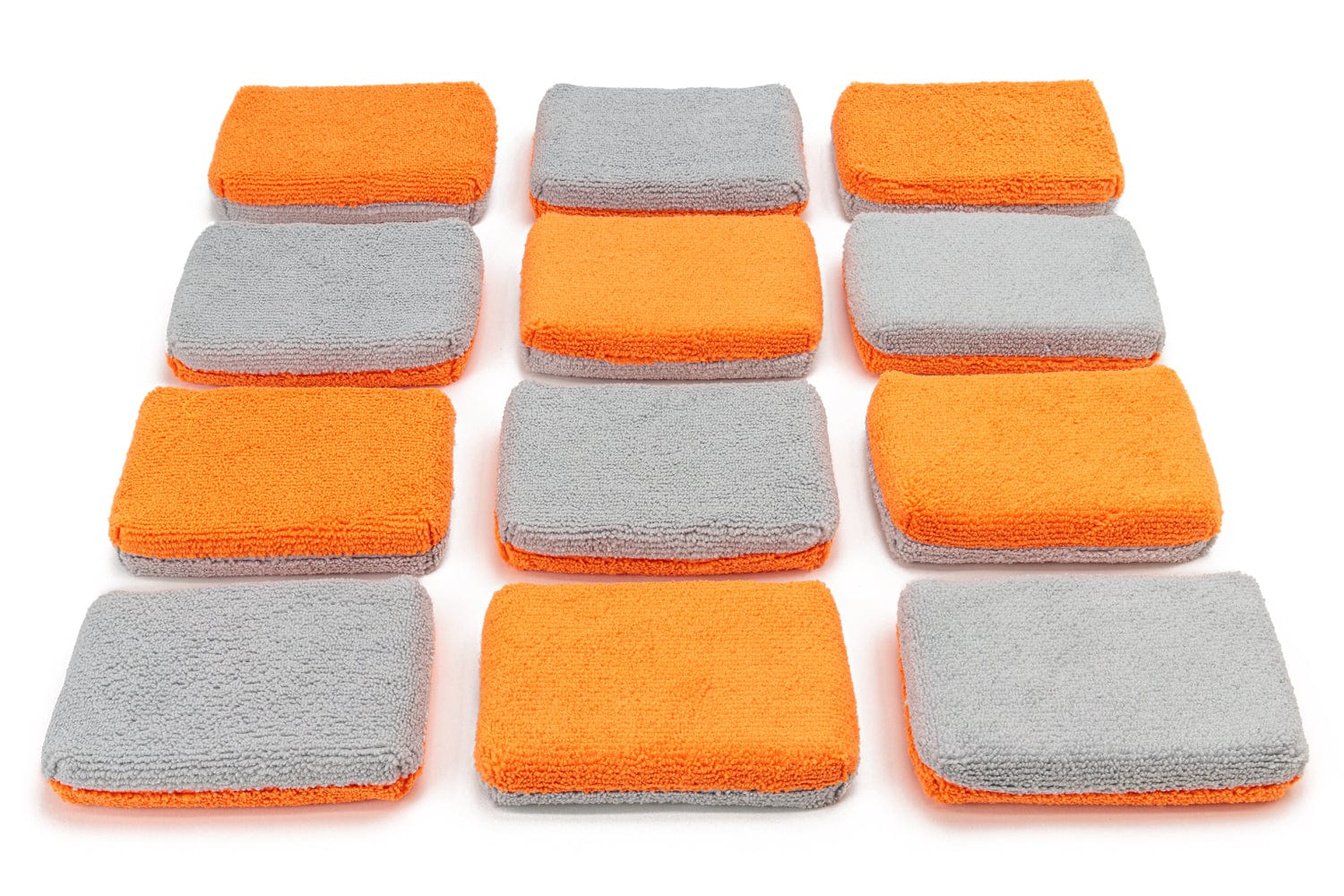 Thin [Saver Applicator] Terry Microfiber Coating Applicator Sponge with Plastic Barrier  - 12 pack