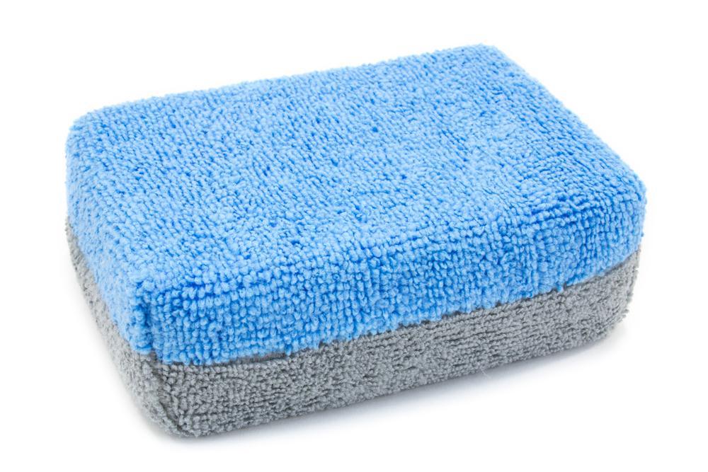 Thick [Saver Applicator] Terry Microfiber Coating Applicator Sponge with Plastic Barrier  - 12 pack