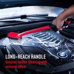 Soft Grip Medium Duty Wheel Cleaning Brush with Long Handle